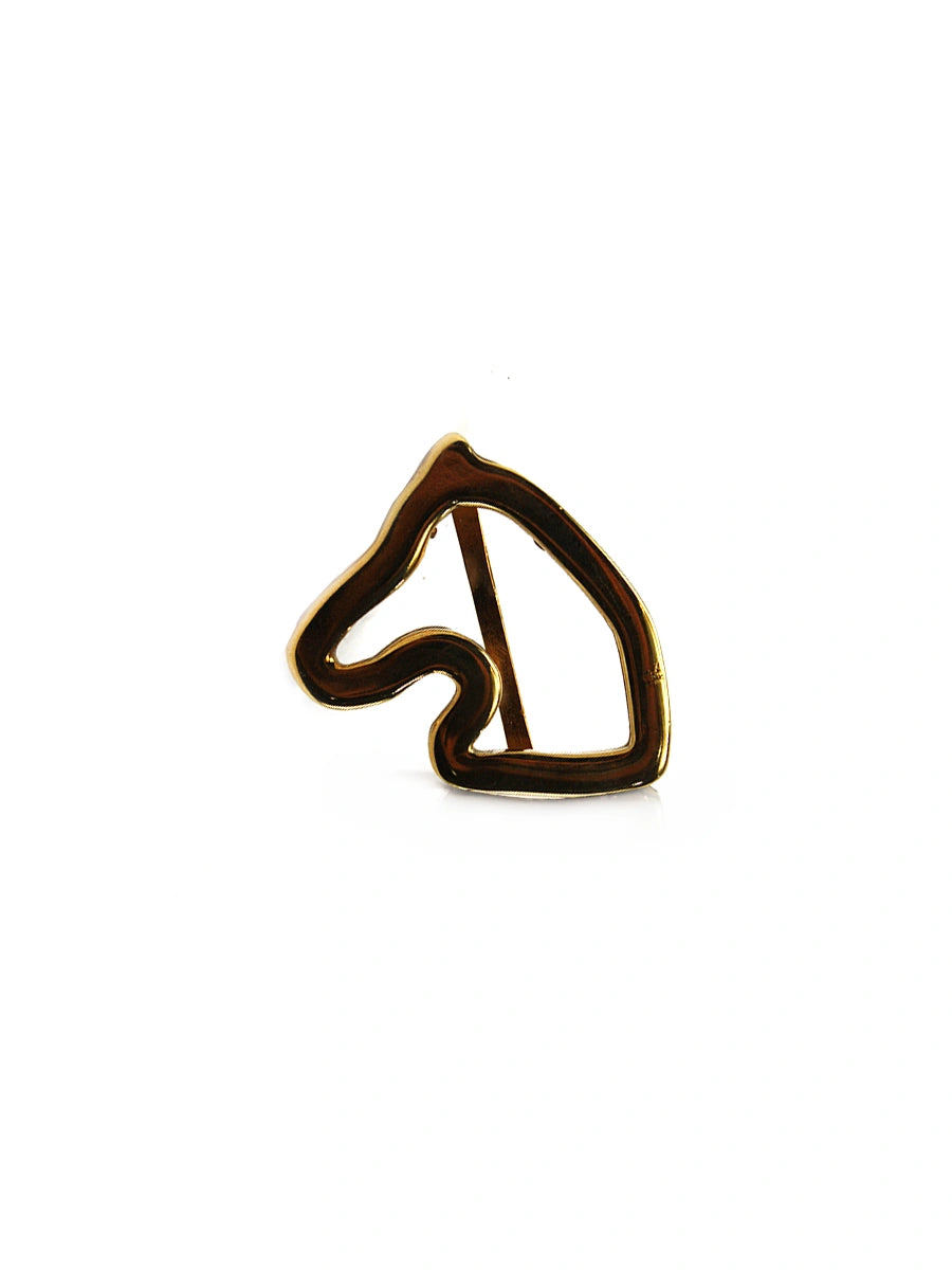 Hebilla Cinturon Caballo Contorno Dorado | CJ63731/3