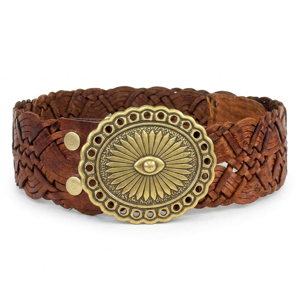 Cinturón de Piel Marrón para Unisex — Variante | Cj4519