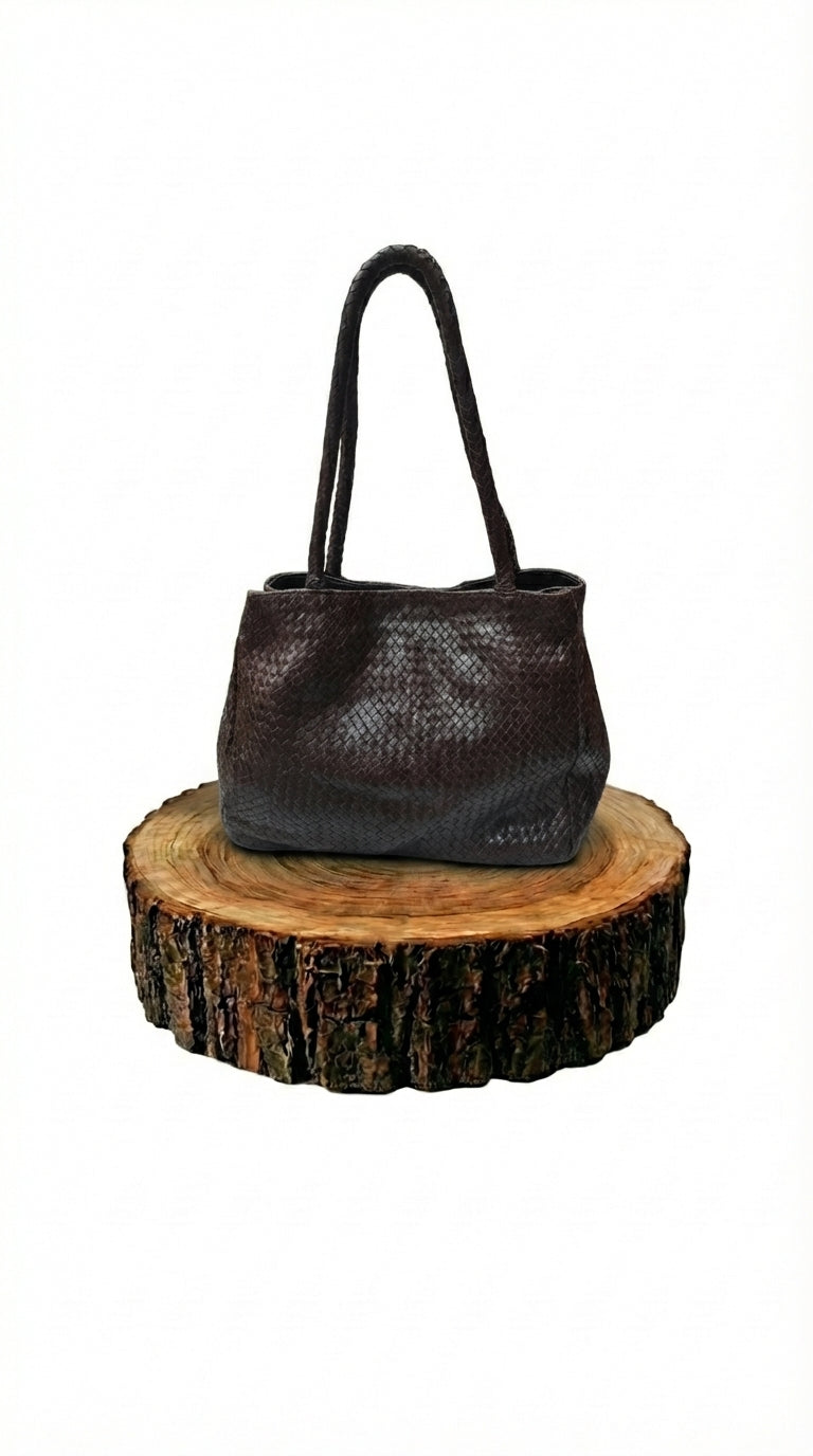 Bolso Shopper de Piel Dorado para Mujer | CJ10006