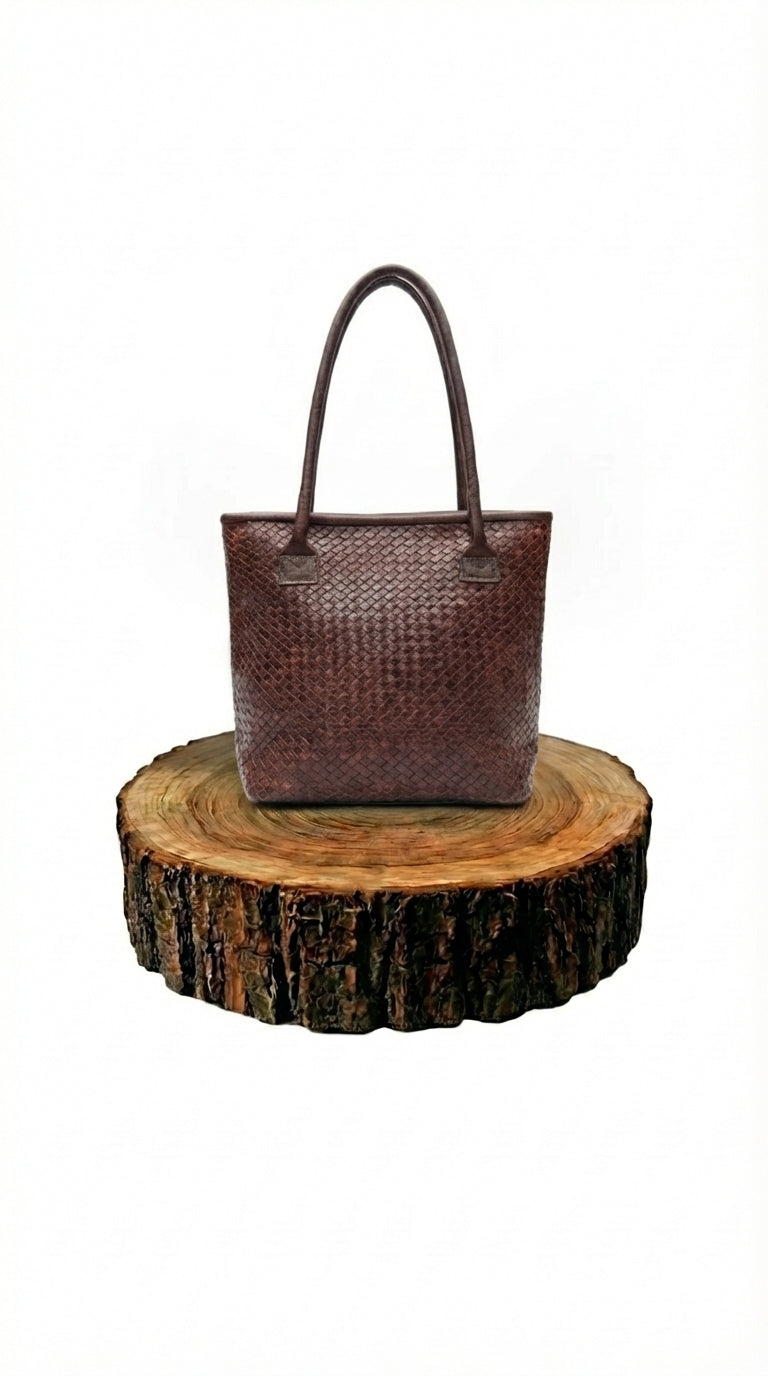 Bolso Shopper de Piel Dorado para Mujer | CJ2222