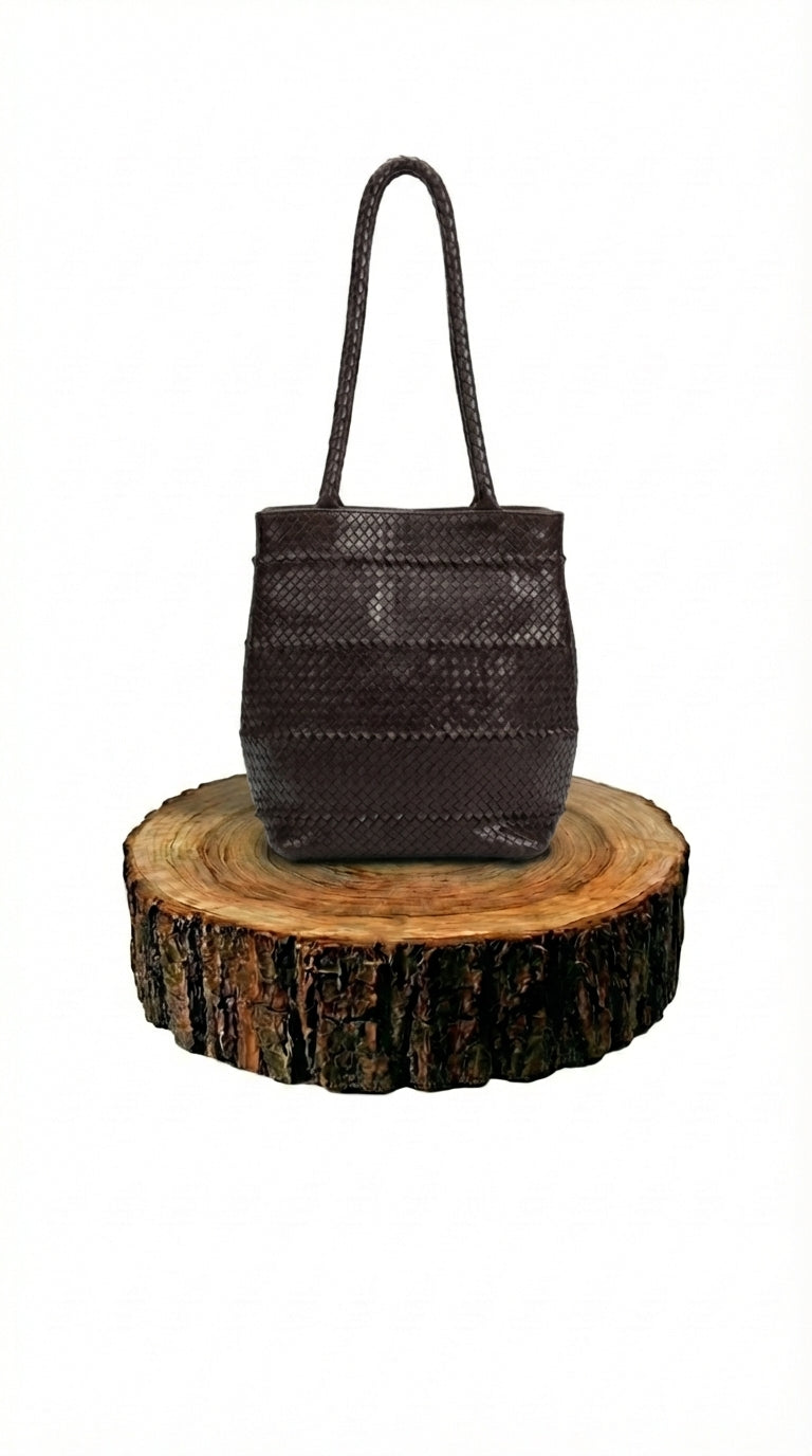 Bolso Shopper de Piel Dorado para Mujer | CJ10005