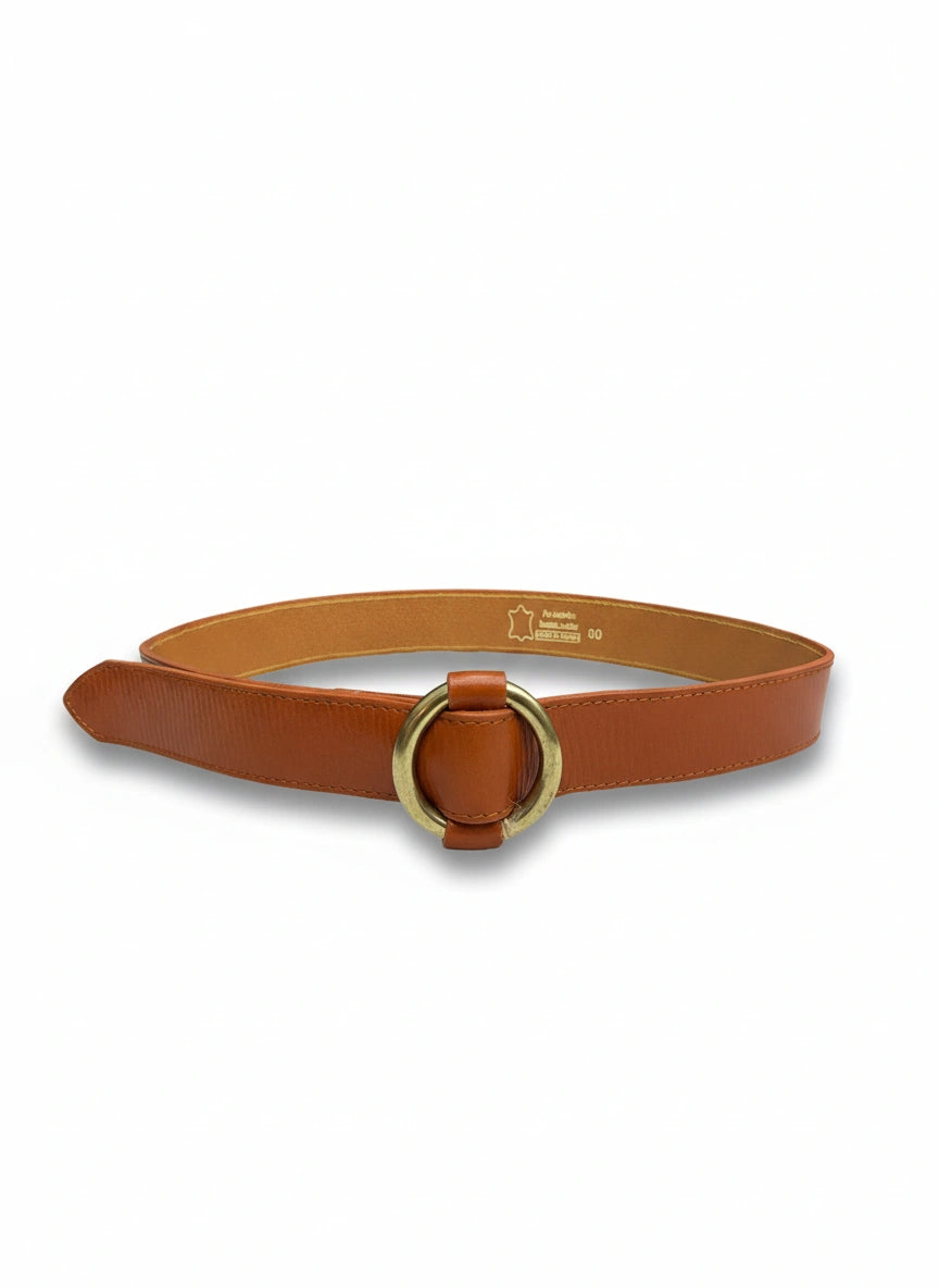 Cinturón de Piel Naranja Unisex | CJ0026
