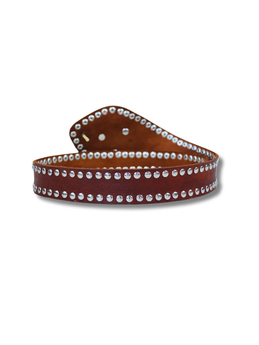 detalle cinturon piel tachuelas western mayorista — ref. CJ1010