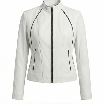 chaqueta de piel para unisex vista frontal — CJ47545