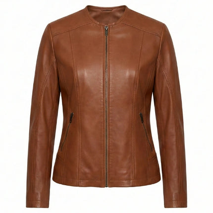 chaqueta de piel para unisex vista frontal — CJ59007