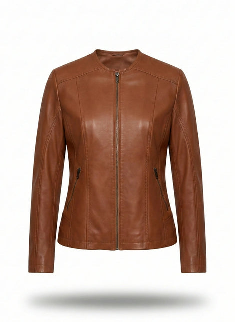 chaqueta de piel para unisex vista frontal — CJ59007