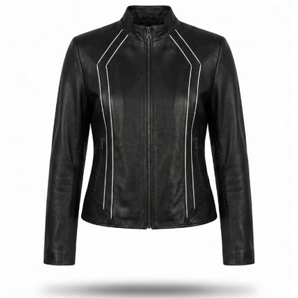 chaqueta de piel para unisex vista frontal — CJ86935