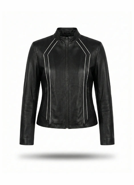 chaqueta de piel para unisex vista frontal — CJ86935