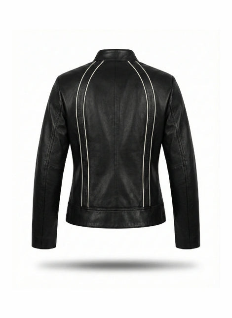 detalle chaqueta de piel para unisex — ref. CJ86935
