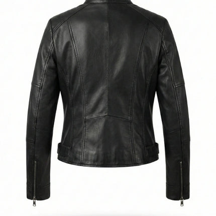 detalle chaqueta de piel para unisex — ref. CJ94713