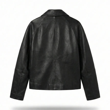 detalle chaqueta de piel para unisex — ref. CJ9000