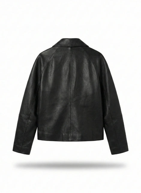 detalle chaqueta de piel para unisex — ref. CJ9000