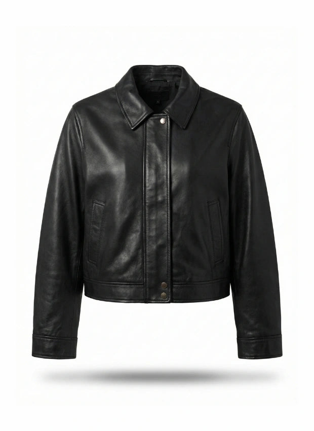 Chaqueta de Piel Unisex Bomber | CJ9990
