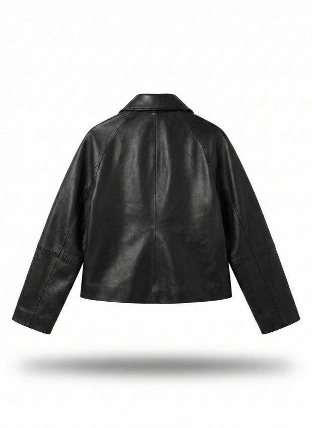detalle chaqueta de piel para unisex — ref. CJ9990