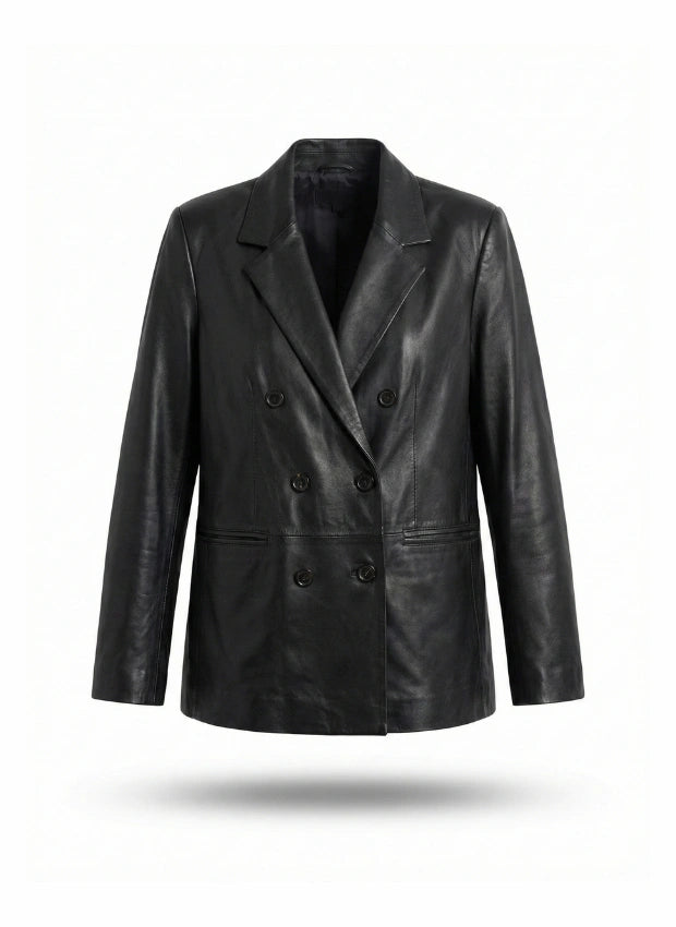 chaqueta de piel para unisex vista frontal — CJ9993