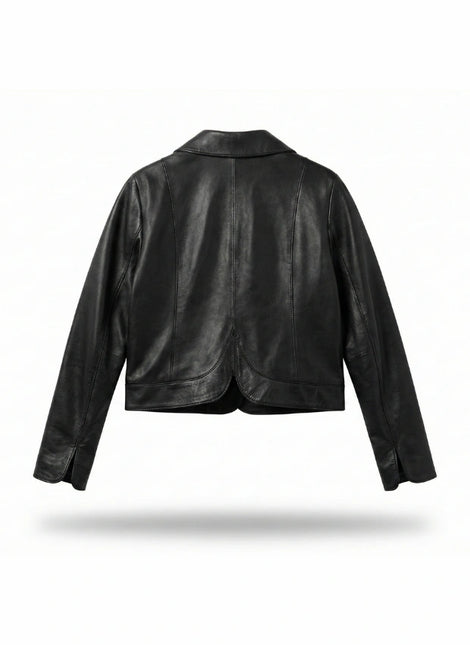 detalle chaqueta de piel para unisex — ref. CJ9992