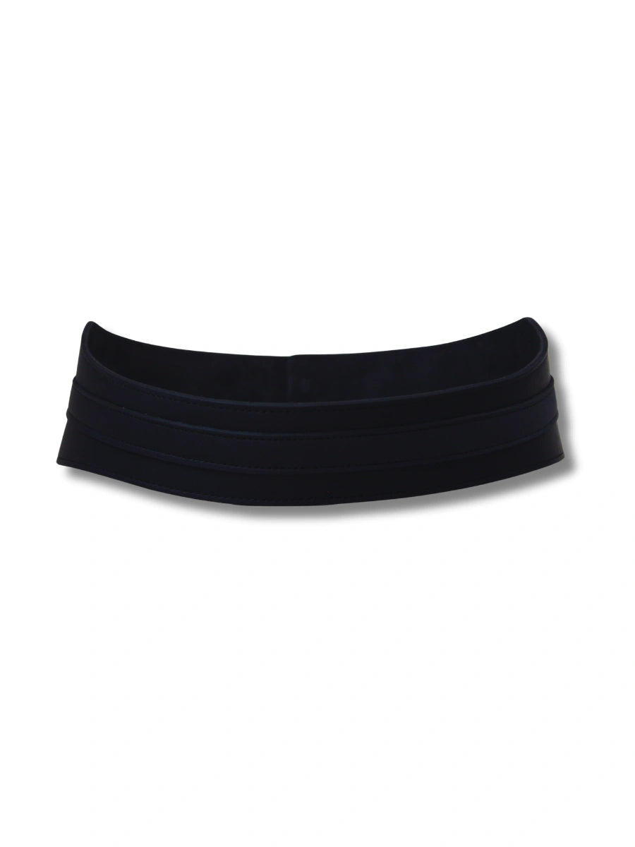 vista 4 negro cinturón de piel negro para unisex — CJ1346