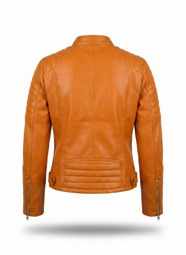 detalle chaqueta de piel para unisex — ref. CJ9987