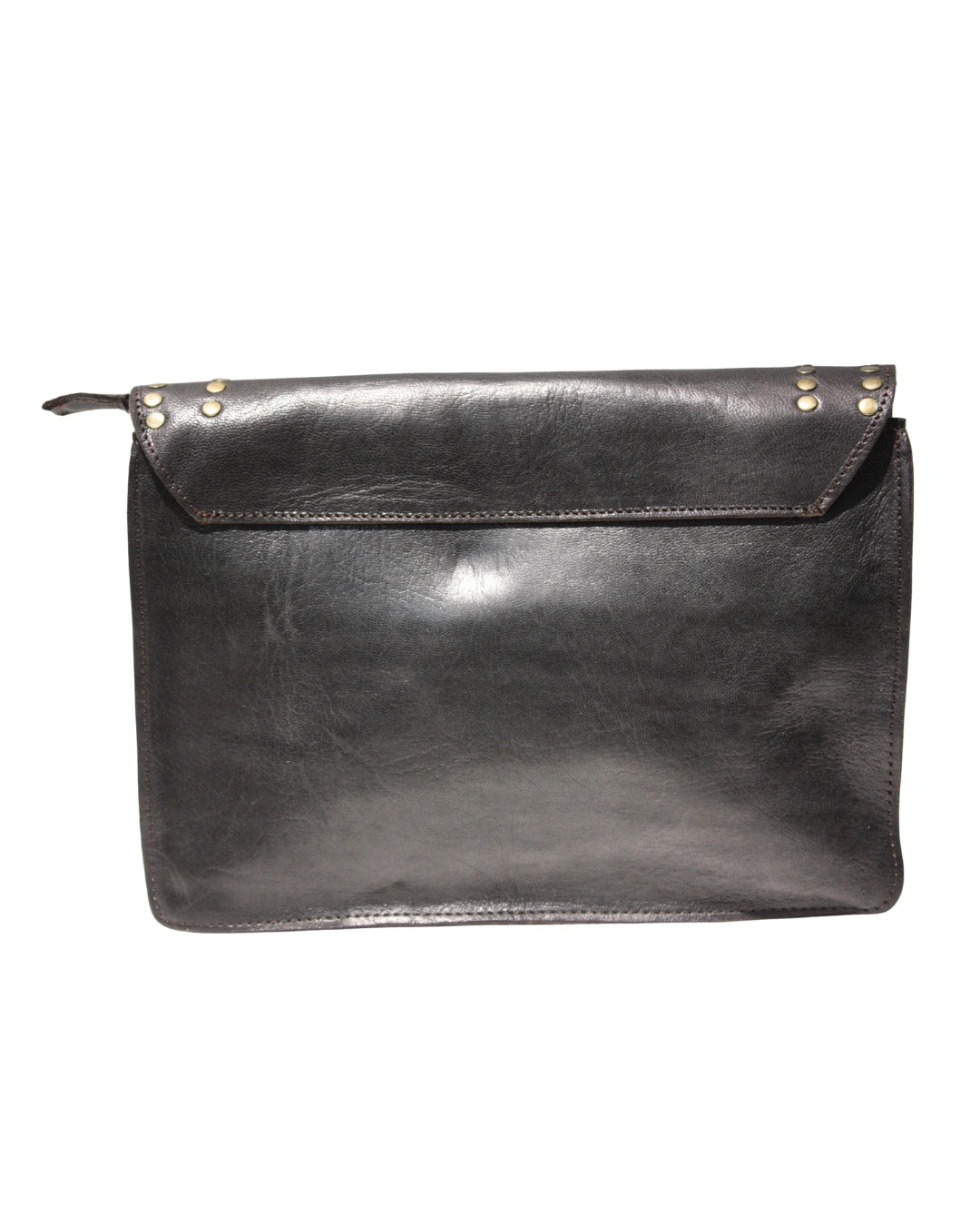 vista 5 marrón bolso de mano de piel marrón para mujer — CJ7048