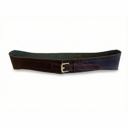 cinturón de piel marrón oscuro para unisex marrón oscuro vista frontal — CJ1254