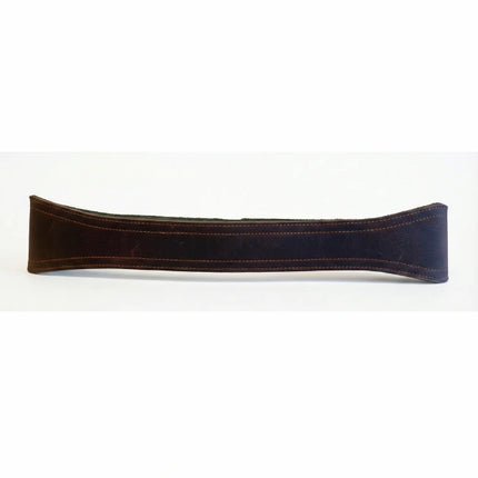 detalle marrón oscuro cinturón de piel marrón oscuro para unisex — ref. CJ1254