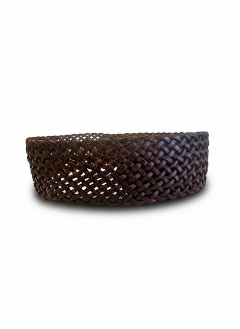 detalle marrón cinturón de piel marrón para unisex — ref. CJ4502
