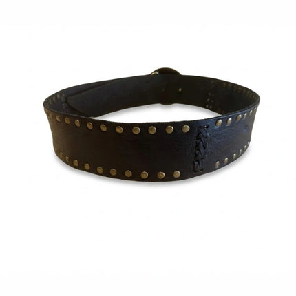 detalle marrón cinturón de piel marrón para unisex — ref. CJ0002