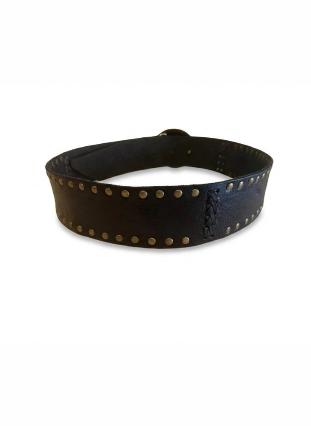 detalle marrón cinturón de piel marrón para unisex — ref. CJ0002