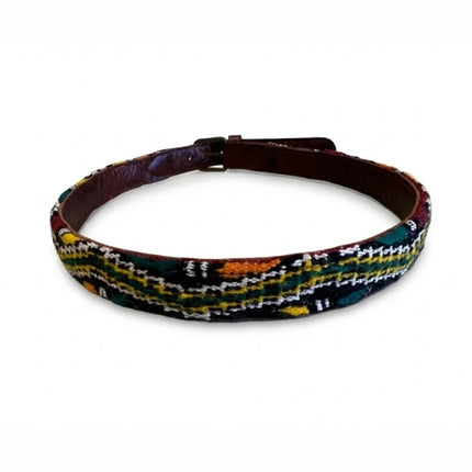 detalle multicolor cinturón de piel multicolor para unisex — ref. CJ10709