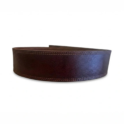 detalle marrón cinturón de piel marrón para unisex — ref. CJ4504