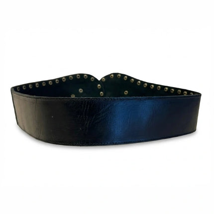 detalle negro cinturón de piel negro para unisex — ref. CJ77759