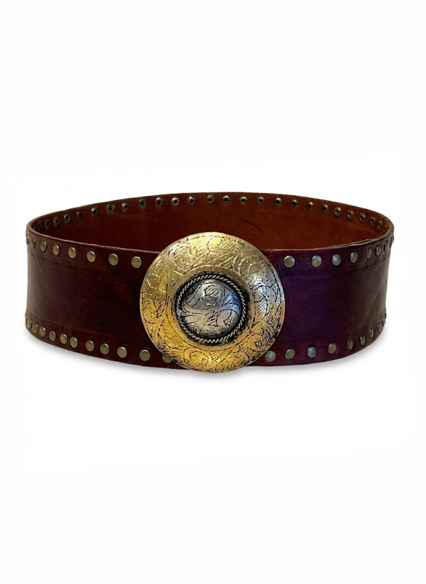 Cinturón de Piel Marrón Oscuro para Unisex | CJ5362