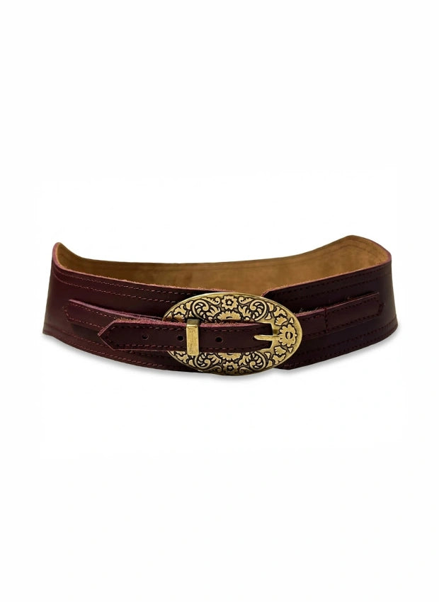 Cinturón de Piel Marrón Oscuro para Unisex | CJ5364