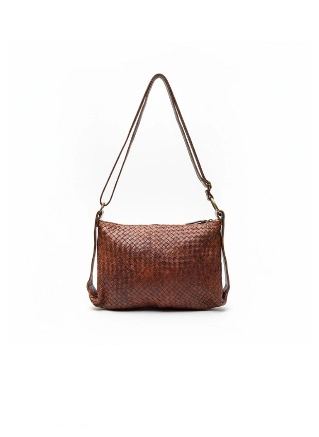 vista 3 dorado bolso de mano de piel dorado para mujer — CJ6423