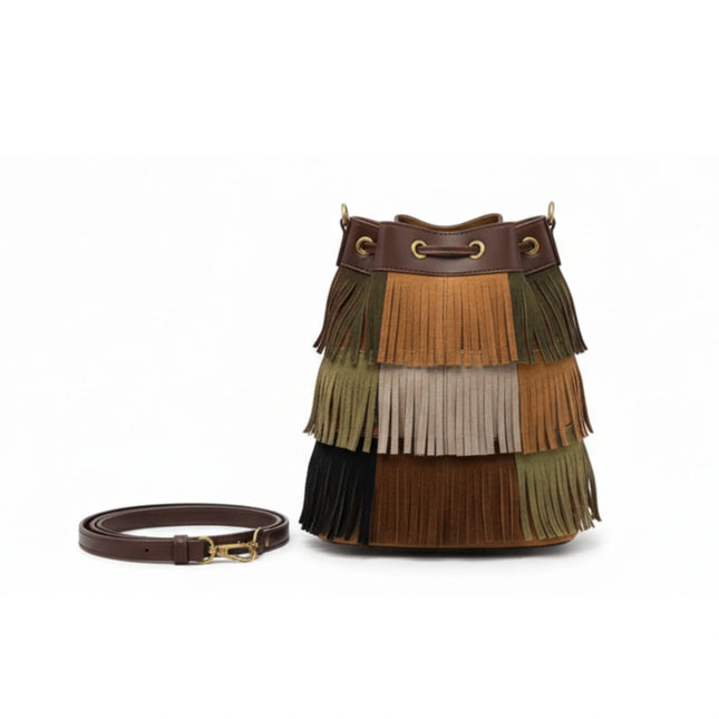 detalle multicolor bolso shopper de piel multicolor para mujer — ref. CJ62017