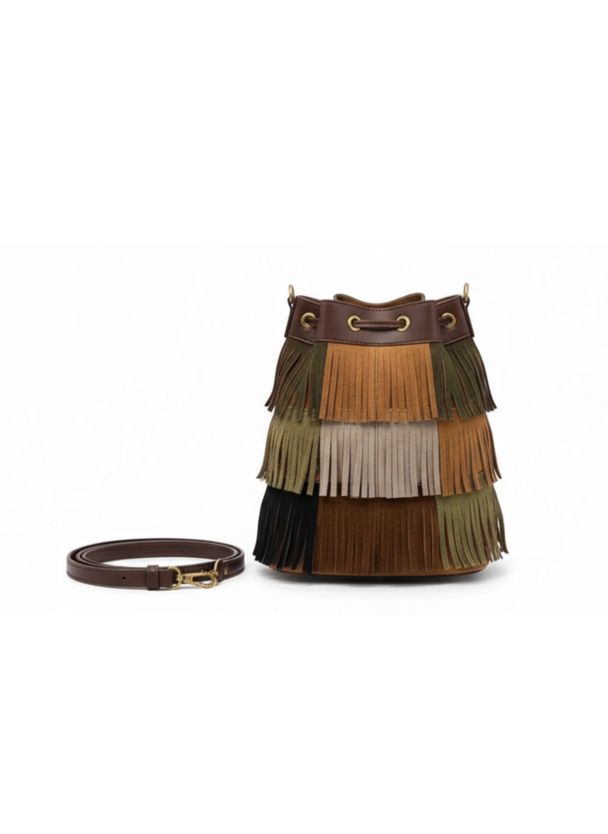 detalle multicolor bolso shopper de piel multicolor para mujer — ref. CJ62017