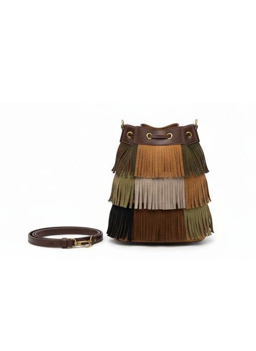 detalle multicolor bolso shopper de piel multicolor para mujer — ref. CJ62017