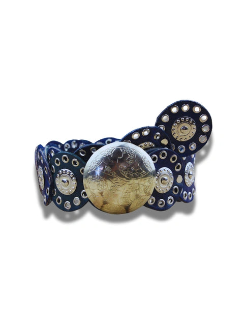cinturón de piel marrón para unisex marrón vista frontal — CJ0155
