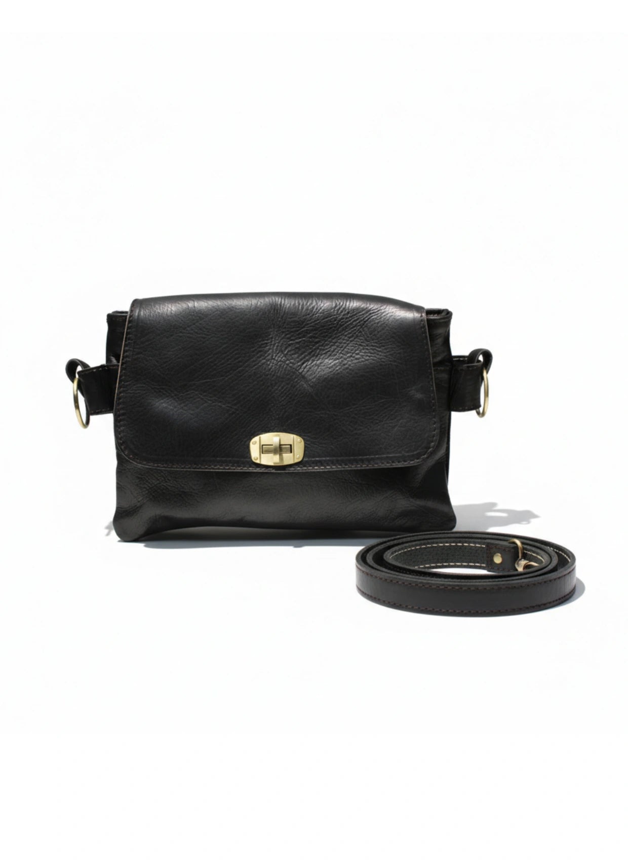 vista 3 dorado bolso de mano de piel dorado para mujer — CJ0092