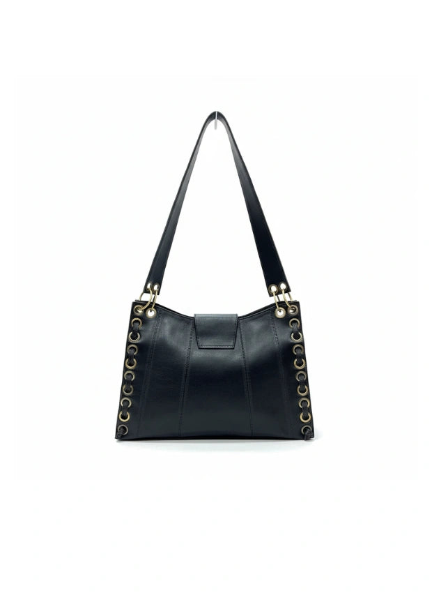 vista 6 marrón bolso de mano de piel marrón para mujer — CJ2009