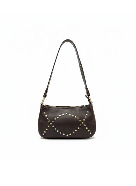 detalle burdeos bolso shopper de piel marrón oscuro para mujer — ref. CJ2005