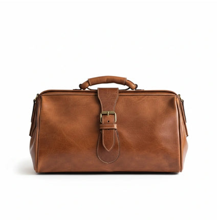 detalle marrón bolso de mano de piel marrón para mujer — ref. CJ5874