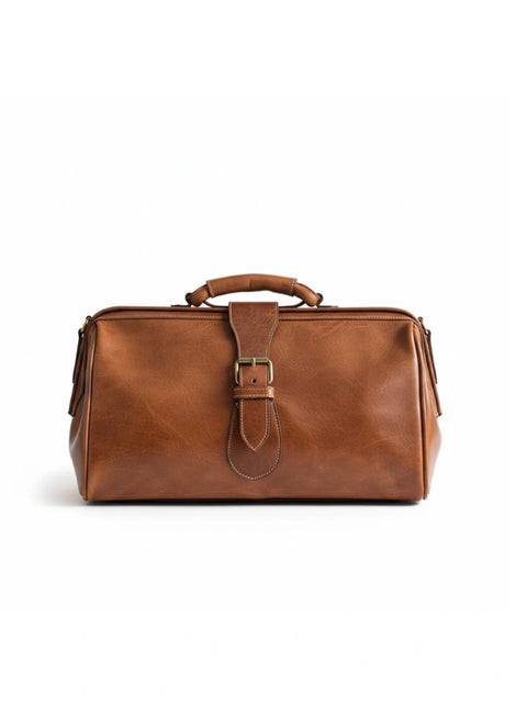 detalle marrón bolso de mano de piel marrón para mujer — ref. CJ5874