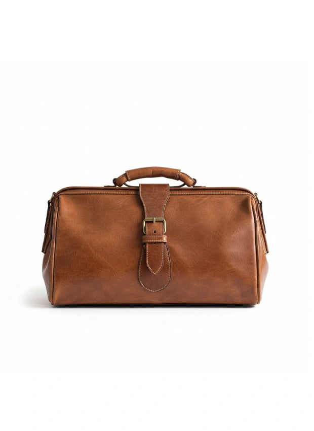 detalle marrón bolso de mano de piel marrón para mujer — ref. CJ5874