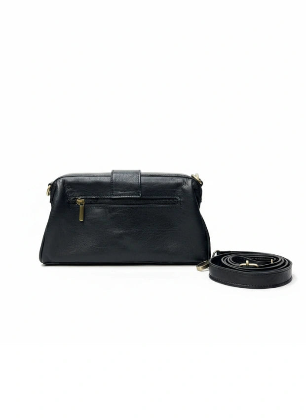 vista 5 marrón bolso de mano de piel marrón para mujer — CJ7074