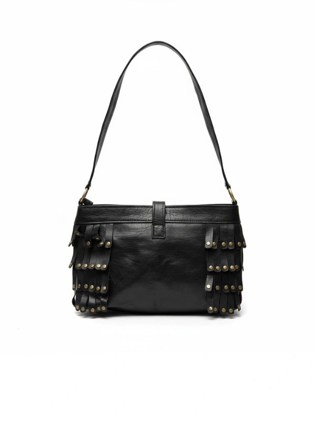 vista 4 marrón bolso de mano de piel marrón para mujer — CJ5446