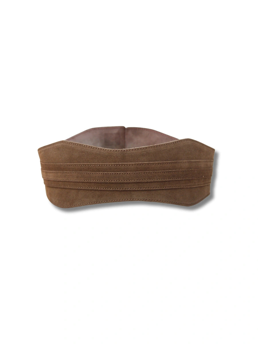 vista 8 bronce cinturón de piel negro para unisex — CJ1250