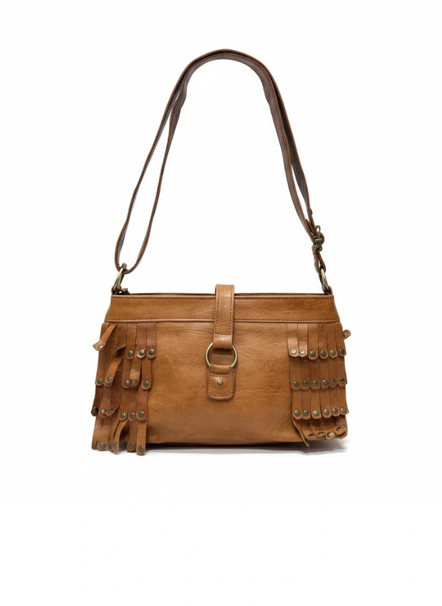 Bolso de Mano de Piel Marrón para Mujer | CJ5446