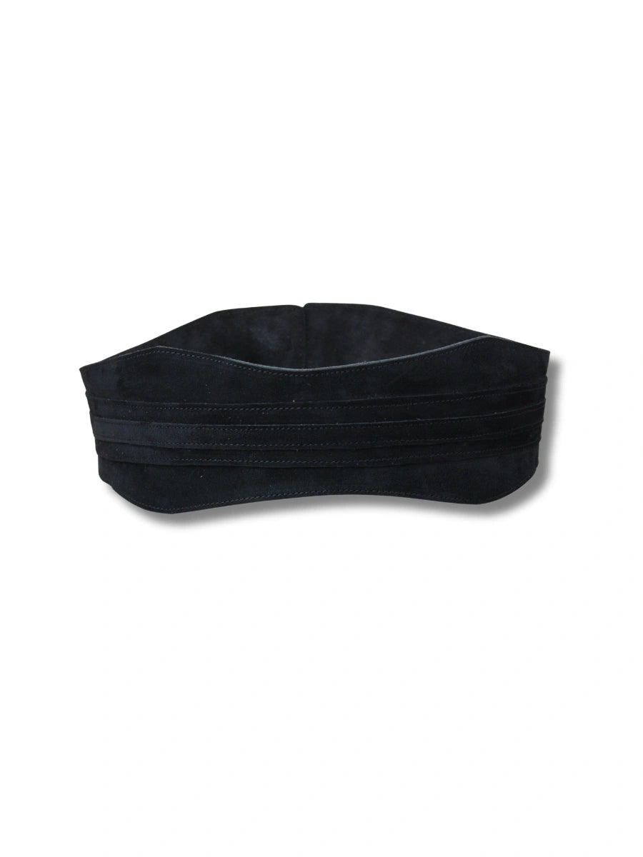 detalle negro cinturón de piel negro para unisex — ref. CJ1250