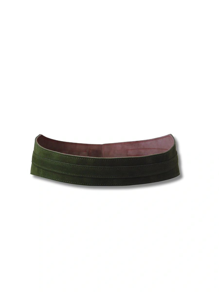 vista 6 verde cinturón de piel negro para unisex — CJ1346